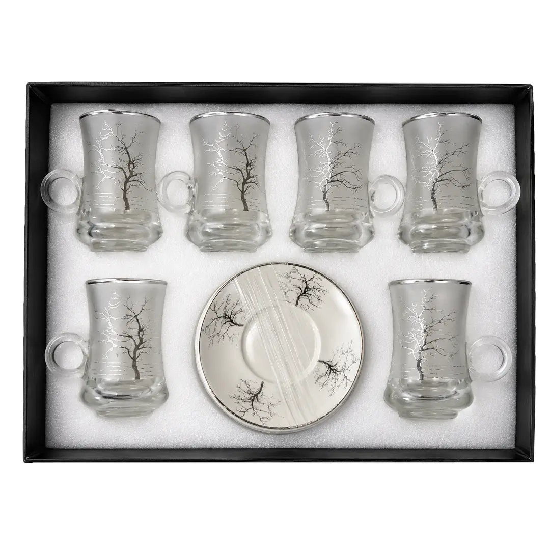 Tea Glass No 10251 Black 6 Cups